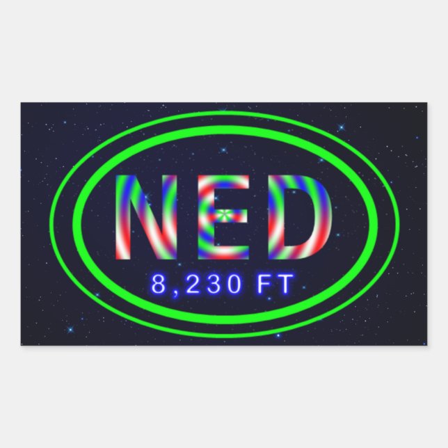 Nederland CO 8,230 FT Tie Dye Ned Stickers (Front)