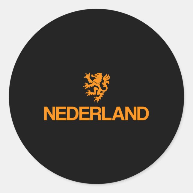Nederland Emblem Lion Netherlands Classic Round Sticker (Front)