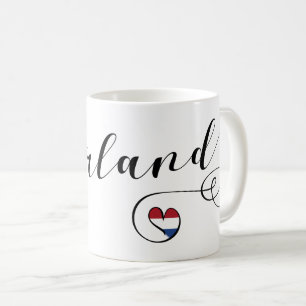 Nederland Heart Mug, Netherlands Coffee Mug