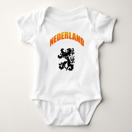 Nederland leeuw Voetbal wk Baby Bodysuit