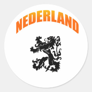 Nederland leeuw Voetbal wk Classic Round Sticker