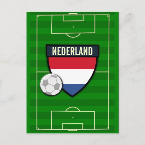 Nederland Netherlands Soccer Postcard