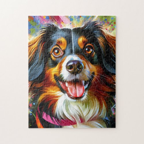 Nederlandse Kooikerhondje Dog Acrylic Print Jigsaw Puzzle