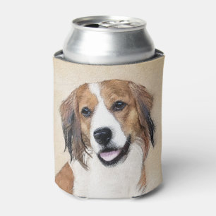 Nederlandse Kooikerhondje Painting - Dog Art Can Cooler