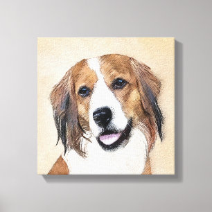 Nederlandse Kooikerhondje Painting - Dog Art Canvas Print
