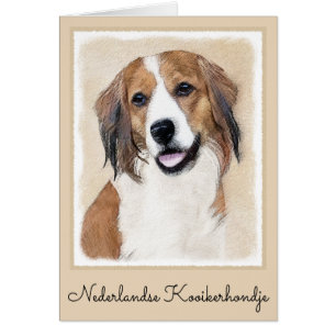 Nederlandse Kooikerhondje Painting - Dog Art Cards