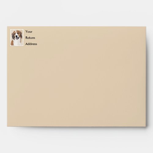 Nederlandse Kooikerhondje Painting _ Dog Art Envelope