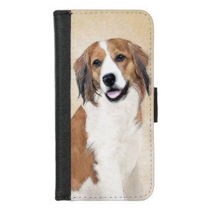 Nederlandse Kooikerhondje Painting - Dog Art iPhone 8/7 Wallet Case