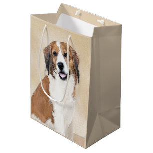 Nederlandse Kooikerhondje Painting - Dog Art Medium Gift Bag