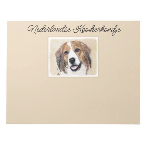 Nederlandse Kooikerhondje Painting _ Dog Art Notep Notepad