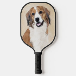 Nederlandse Kooikerhondje Painting - Dog Art Pickleball Paddle