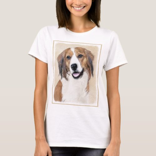 Nederlandse Kooikerhondje Painting _ Dog Art T_Shirt