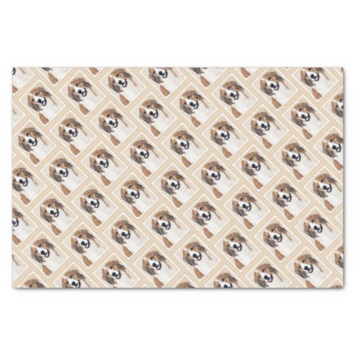 Nederlandse Kooikerhondje Painting _ Dog Art Tissue Paper