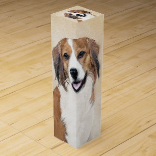 Nederlandse Kooikerhondje Painting - Dog Art Wine Box
