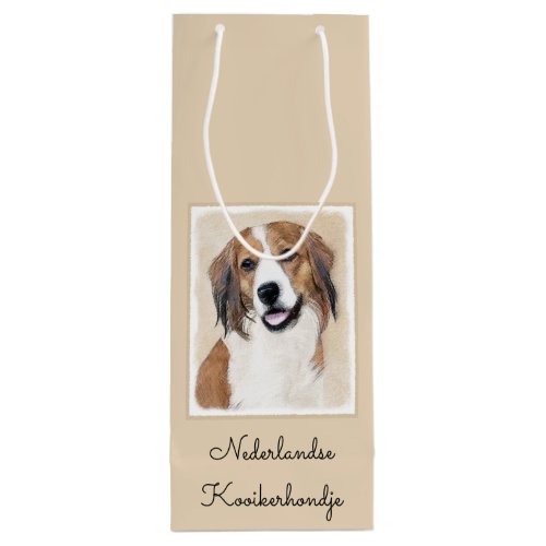 Nederlandse Kooikerhondje Painting _ Dog Art Wine Gift Bag