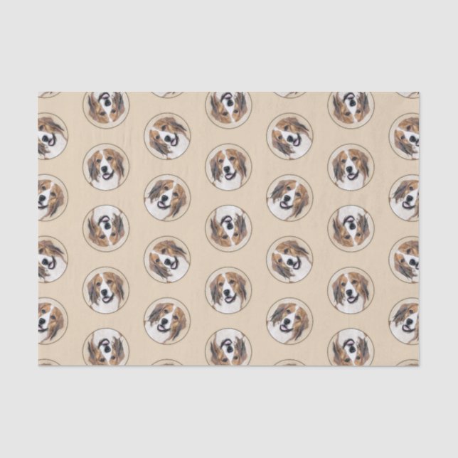 Nederlandse Kooikerhondje Painting Pet Dog Art Tissue Paper (Front)