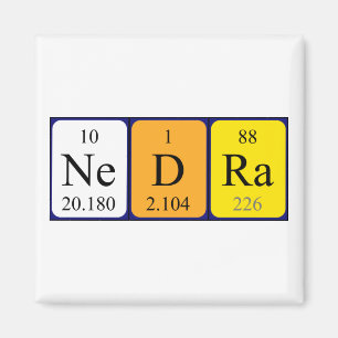 Nedra periodic table name magnet
