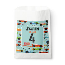 Need 4 speed racecar fourth birthday party favor bag