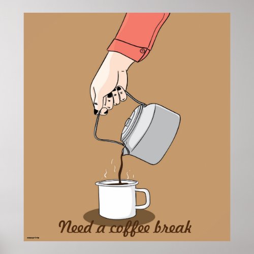 Need a coffee break comic on teens poster
