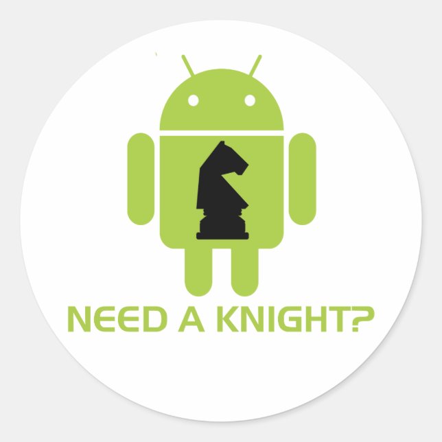 Need A Knight? (Software Developer Humor) Classic Round Sticker (Front)