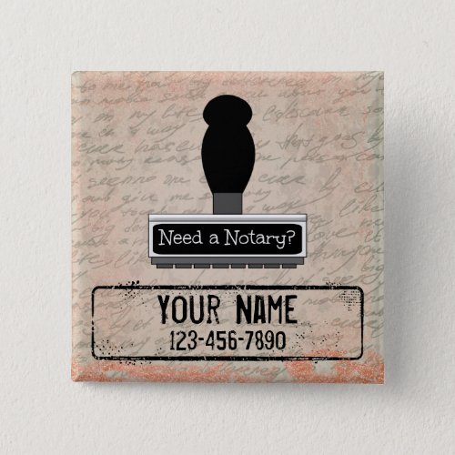 Need a Notary Rubber Stamp Customized Name Phone Button