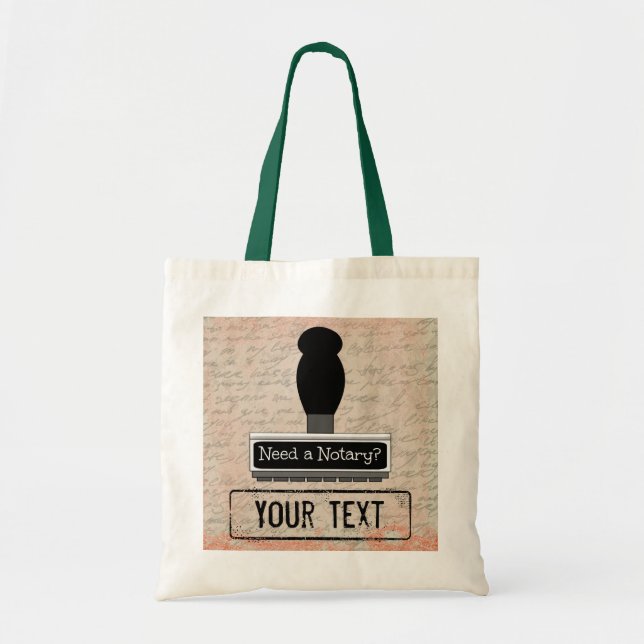 Need a Notary Rubber Stamp Customized Name Phone Tote Bag (Front)