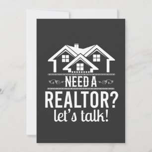 Need a Realtor? Let's Talk Real Estate Agent Card