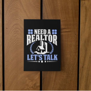 Need a Realtor? Let's Talk Real Estate Agent Sale Postcard