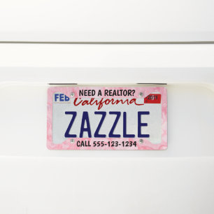 Need a Realtor Real Estate Phone Number License Plate Frame