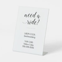 Need A Ride Wedding Transportation Taxi
