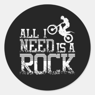 Need A Rock Moto Trial Bike Classic Round Sticker
