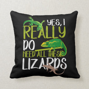 Need all Lizards Reptile Leopard Gecko Chameleon Throw Pillow