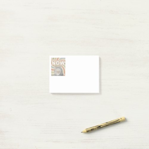 Need Coffee Now Cat Post-it Notes