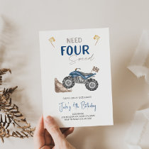 Need FOUR Speed 4 Wheeler Quad Bike Invitation