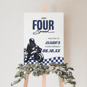 Need Four Speed Boys Fourth Dirt Bike Birthday Foam Board