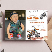 Need Four Speed Dirt Bike Boy 4th Birthday Photo