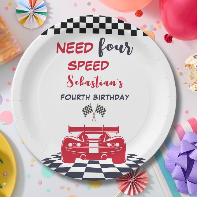Need four speed fourth kids birthday paper plates (Creator Uploaded)