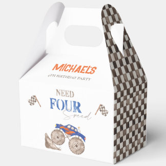 Need FOUR Speed Monster Truck Favor Boxes