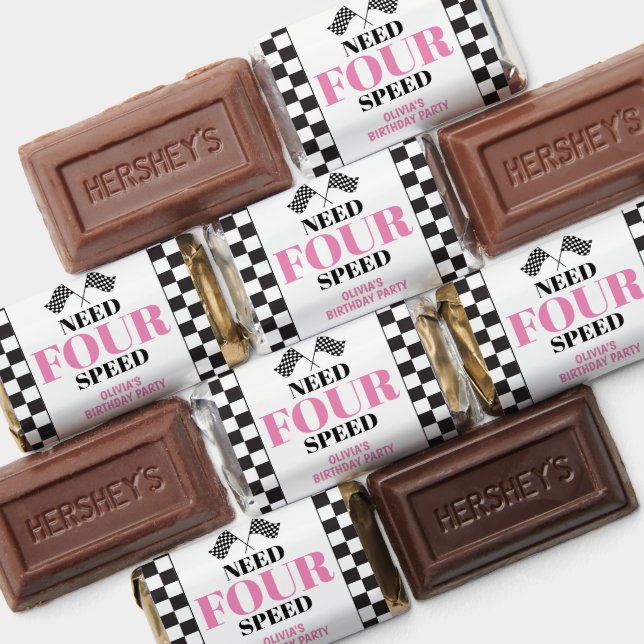 Need Four Speed Pink Heavy Bike Fourth Birthday  Hershey's Miniatures (Assorted)
