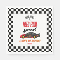 Need Four Speed Red Race Car 4th Birthday Party