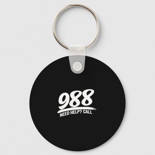 Need Help Call 988 Long Sleeve  Keychain (Front)