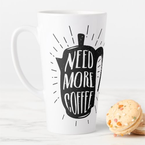 Need More Coffee Latte Mug