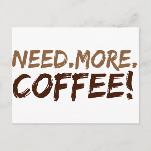 Need More Coffee Postcard