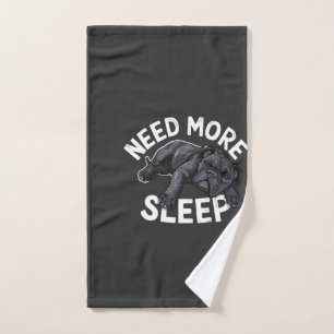 Need More Sleep Bulldog Humor for Dog Lovers Hand Towel