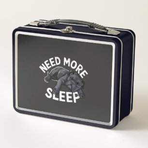 Need More Sleep Bulldog Humor for Dog Lovers Metal Lunch Box