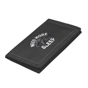 Need More Sleep Bulldog Humor for Dog Lovers Tri-fold Wallet