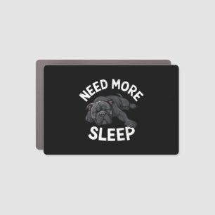 Need More Sleep Bulldog Illustration Relaxation Car Magnet