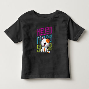 Need more Sleep   Funny Cat cute yawn expression Toddler T-shirt