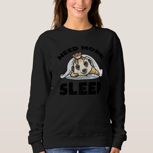 Need More Sleep Napping Meerkat With Stuffed Anima Sweatshirt (Front)