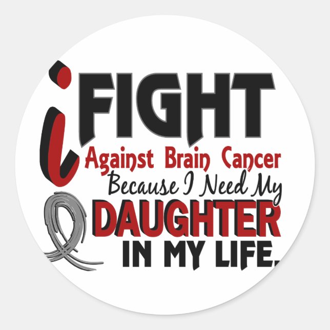Need My Daughter Brain Cancer Classic Round Sticker (Front)